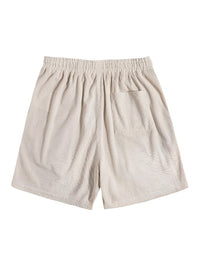 Trendy men's summer set with striped design - Beach Style-Beige-State of Style