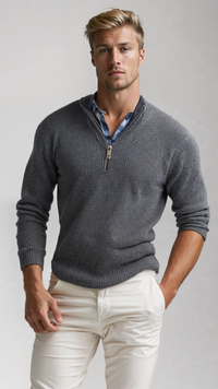Trendy Men's Sweater - Carson-Grey-M-State of Style