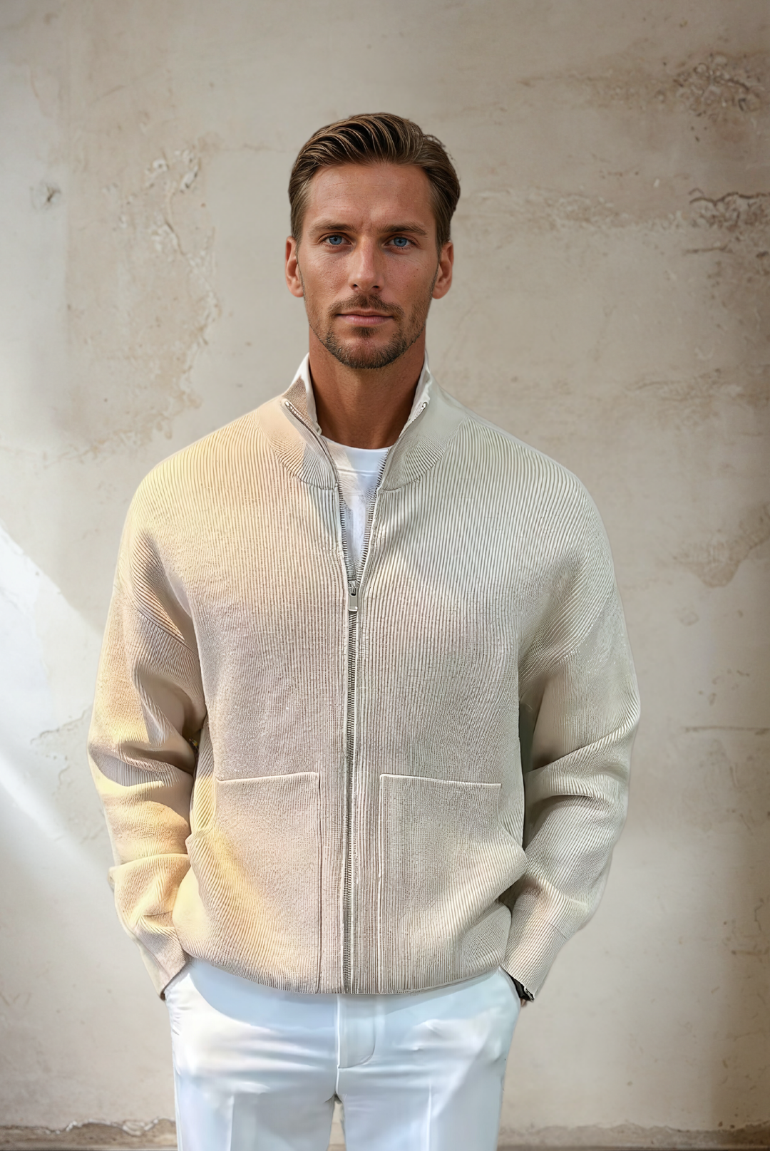 Trendy Men's Sweater - Dean-Apricot-M-State of Style