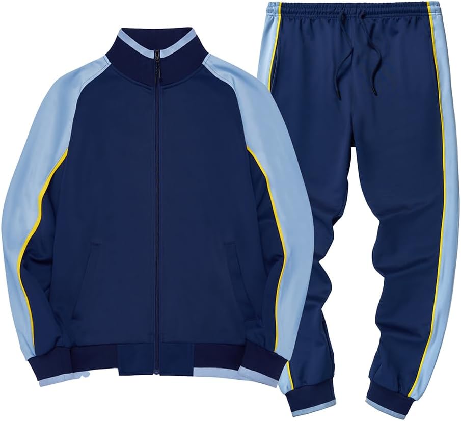 Trendy Men’s Tracksuit - Jake-Dark Blue-S-State of Style