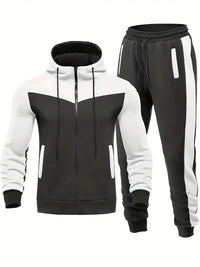 Trendy Men's Tracksuit - ProMotion-Blue White-S-State of Style