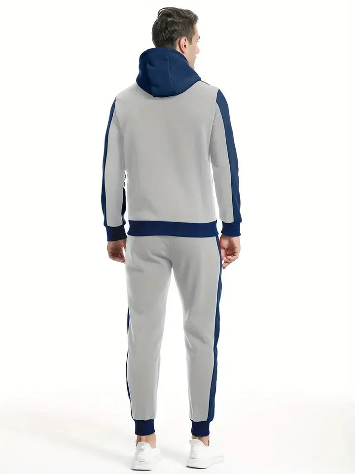 Trendy Men's Tracksuit - ProMotion-Blue White-S-State of Style
