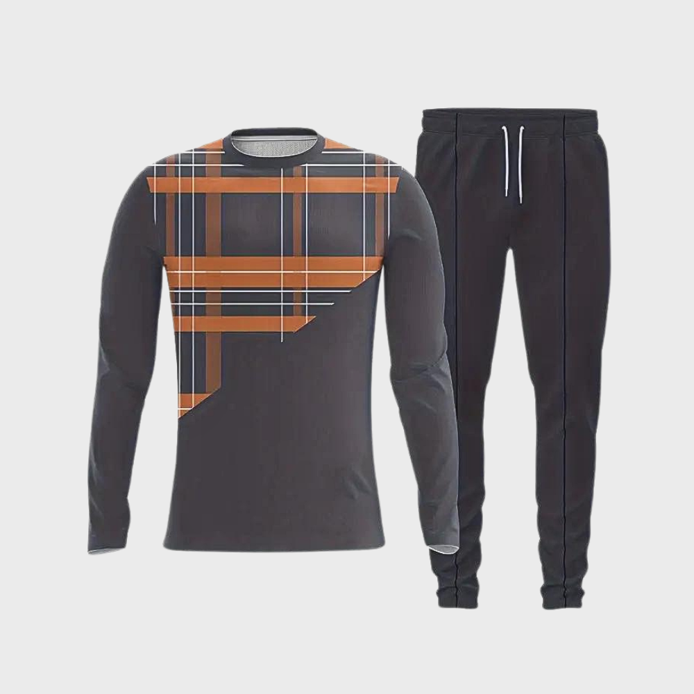 Trendy Men's Tracksuit - UrbanFit-Orange-S-State of Style