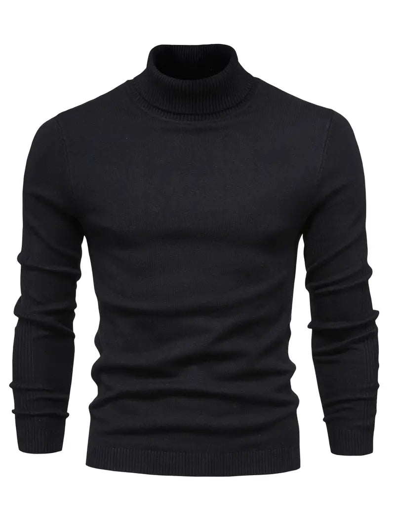 Trendy Men's Turtleneck - Lars-Black-S-State of Style