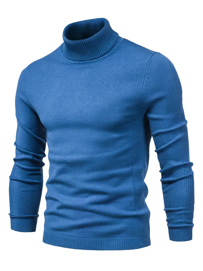 Trendy Men's Turtleneck - Lars-Blue-S-State of Style