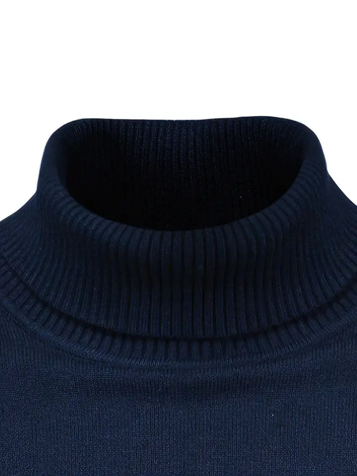 Trendy Men's Turtleneck - Lars-Blue-S-State of Style