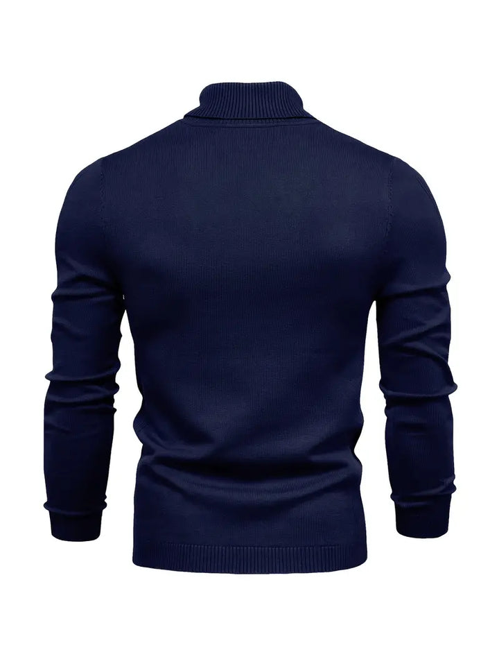 Trendy Men's Turtleneck - Lars-Blue-S-State of Style