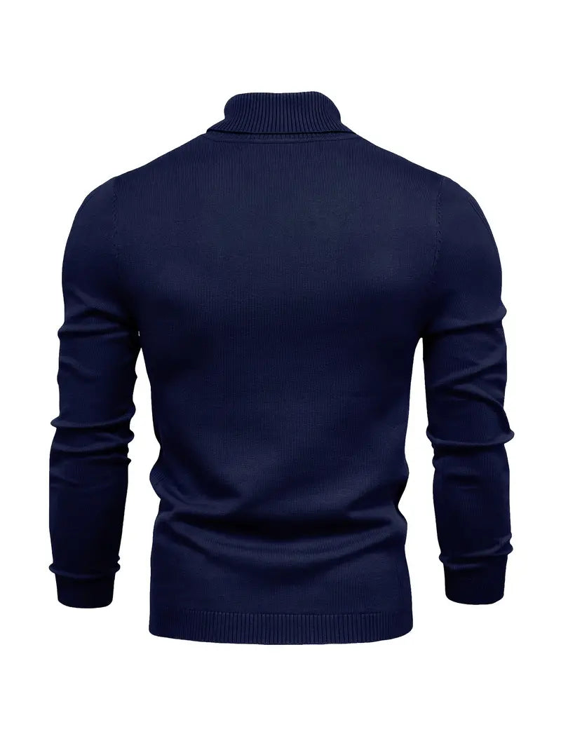 Trendy Men's Turtleneck - Lars-Blue-S-State of Style