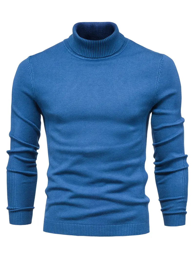 Trendy Men's Turtleneck - Lars-Blue-S-State of Style