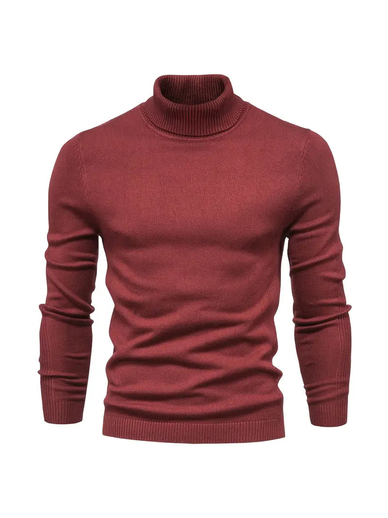 Trendy Men's Turtleneck - Lars-Burgundy-S-State of Style