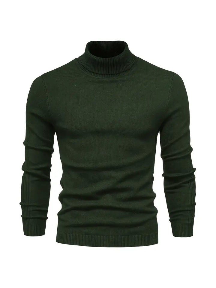 Trendy Men's Turtleneck - Lars-Dark Green-S-State of Style