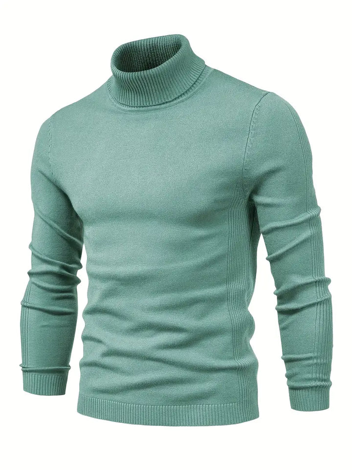 Trendy Men's Turtleneck - Lars-Mint Green-S-State of Style