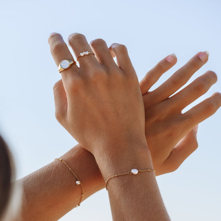 Trendy Mini Pearl Ring - Isolde-5-Gold-State of Style
