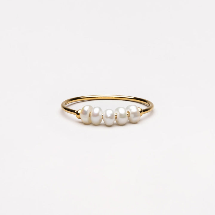 Trendy Mini Pearl Ring - Isolde-5-Gold-State of Style