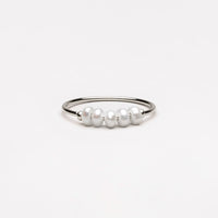 Trendy Mini Pearl Ring - Isolde-5-Silver-State of Style