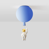 Trendy Moon/Astronaut Children's Room LED Ceiling Light - CosmoGlow-Blue-A-25 cm-State of Style