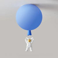 Trendy Moon/Astronaut Children's Room LED Ceiling Light - CosmoGlow-Blue-C-25 cm-State of Style