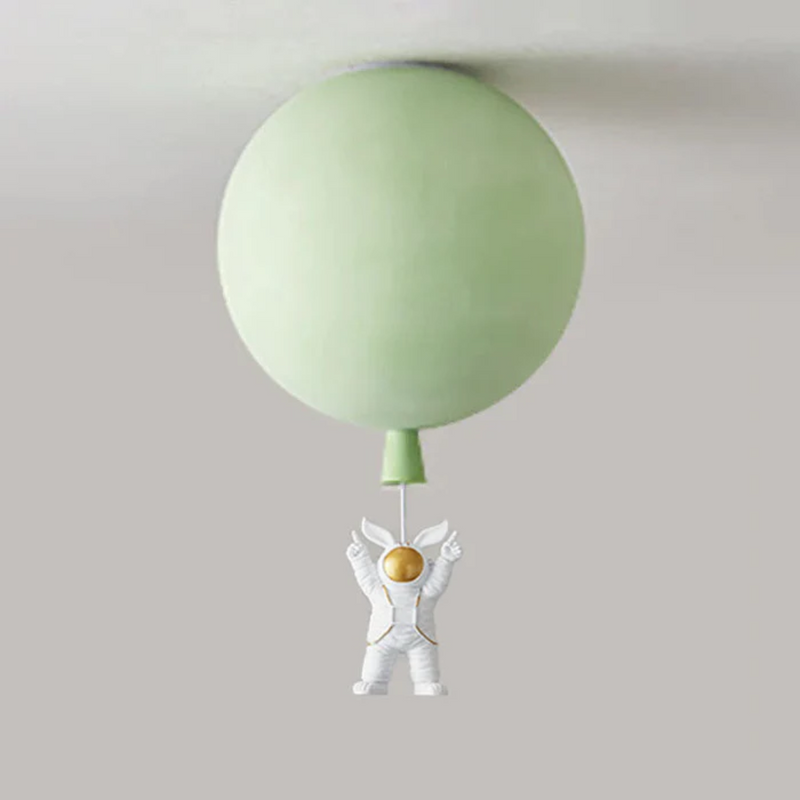 Trendy Moon/Astronaut Children's Room LED Ceiling Light - CosmoGlow-Green-C-25 cm-State of Style