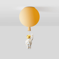 Trendy Moon/Astronaut Children's Room LED Ceiling Light - CosmoGlow-Orange-A-25 cm-State of Style