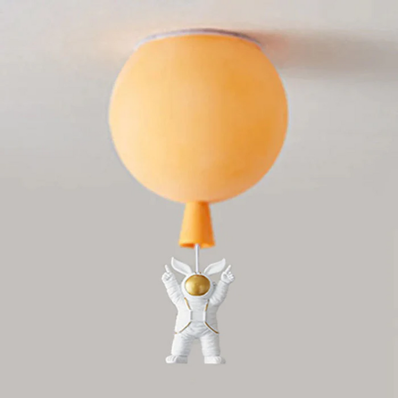 Trendy Moon/Astronaut Children's Room LED Ceiling Light - CosmoGlow-Orange-C-25 cm-State of Style