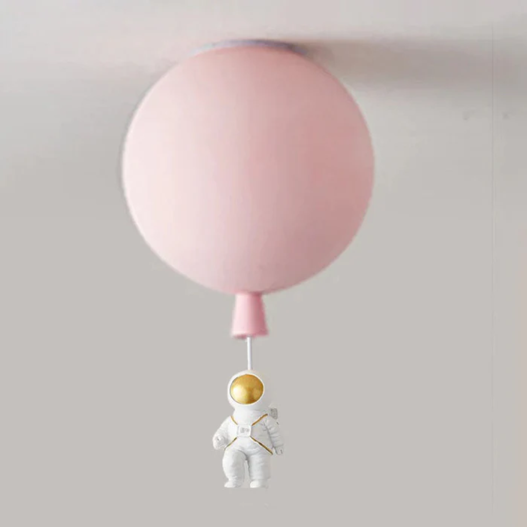 Trendy Moon/Astronaut Children's Room LED Ceiling Light - CosmoGlow-Pink-B-25 cm-State of Style
