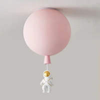 Trendy Moon/Astronaut Children's Room LED Ceiling Light - CosmoGlow-Pink-B-25 cm-State of Style
