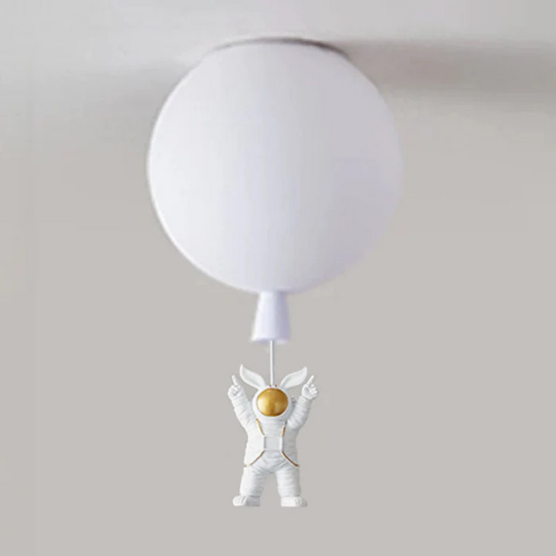 Trendy Moon/Astronaut Children's Room LED Ceiling Light - CosmoGlow-White-C-25 cm-State of Style