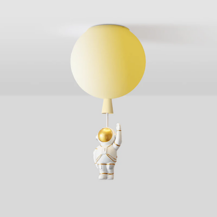 Trendy Moon/Astronaut Children's Room LED Ceiling Light - CosmoGlow-Yellow-A-25 cm-State of Style