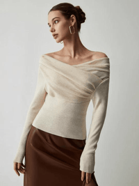 Trendy Off-Shoulder Sweater - Maria-S-State of Style