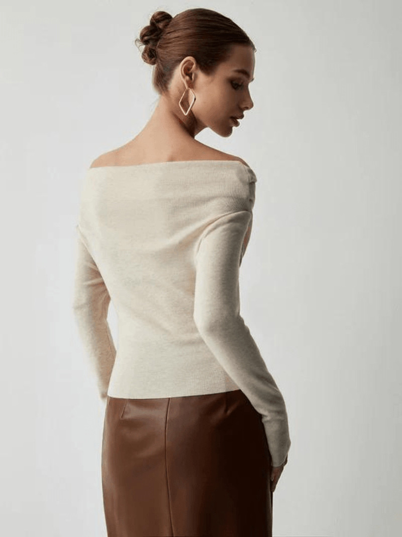 Trendy Off-Shoulder Sweater - Maria-S-State of Style
