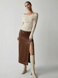Trendy Off-Shoulder Sweater - Maria-S-State of Style