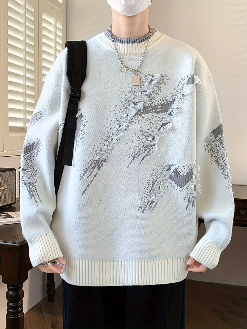 Trendy Oversized Knit Jumper - Ethan-Light Blue-XS-State of Style