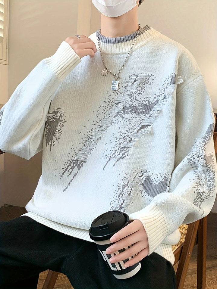 Trendy Oversized Knit Jumper - Ethan-Light Blue-XS-State of Style