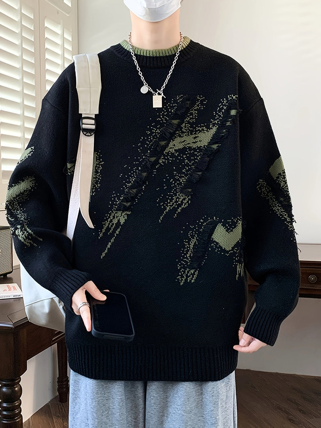 Trendy Oversized Knit Jumper - Ethan-Light Blue-XS-State of Style