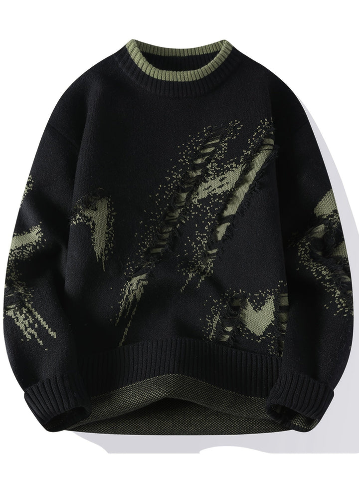Trendy Oversized Knitted Sweater - Ethan-Black-XS-State of Style