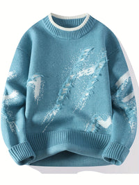 Trendy Oversized Knitted Sweater - Ethan-Light blue-XS-State of Style