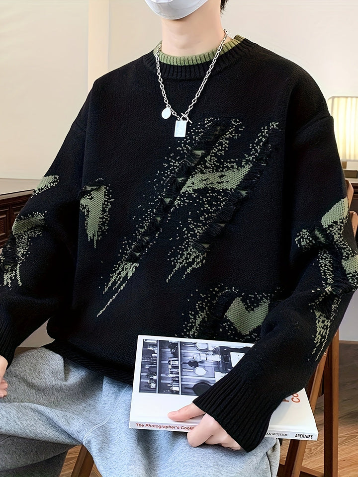 Trendy Oversized Knitted Sweater - Ethan-Light blue-XS-State of Style