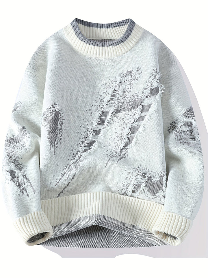 Trendy Oversized Knitted Sweater - Ethan-White-XS-State of Style