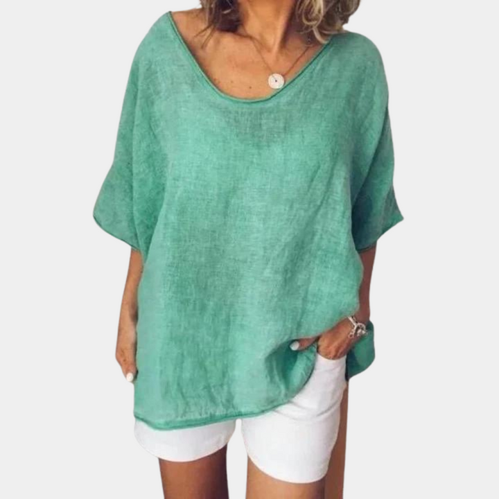 Trendy Oversized Ladies' T-Shirt – Malou-Green-S-State of Style