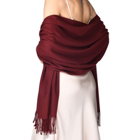Trendy Pashmina Scarf for Women - Eleanor-Bordeaux red-State of Style