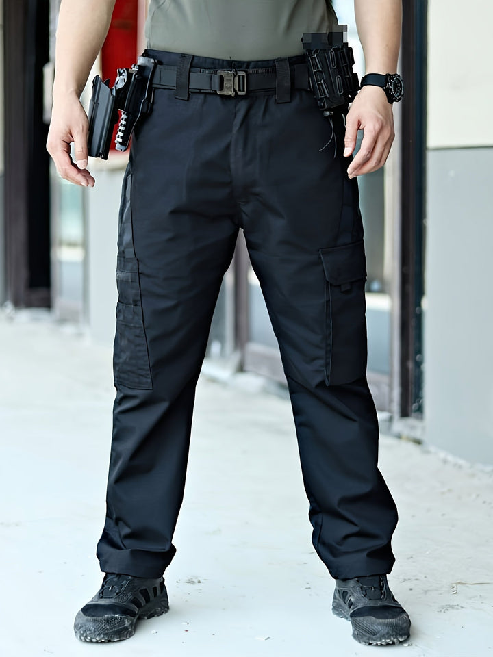 Trendy Plain Men's Cargo Trousers - Lars-Grey-S-State of Style