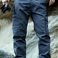 Trendy Plain Men's Cargo Trousers - Lars-Grey-S-State of Style
