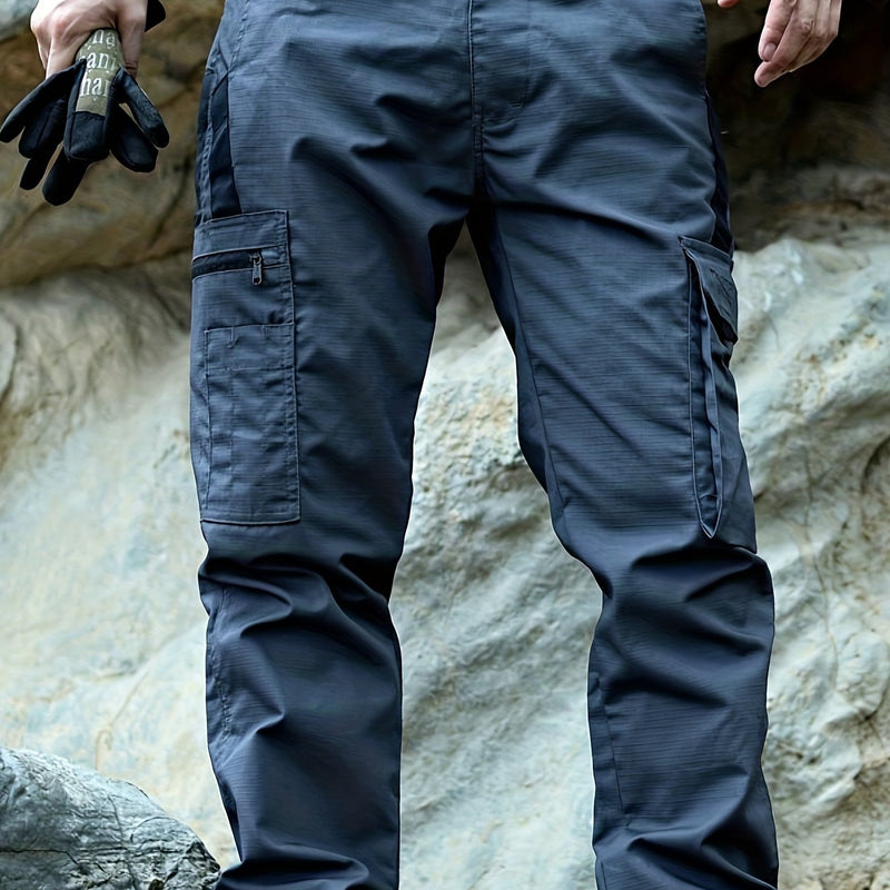 Trendy Plain Men's Cargo Trousers - Lars-Grey-S-State of Style