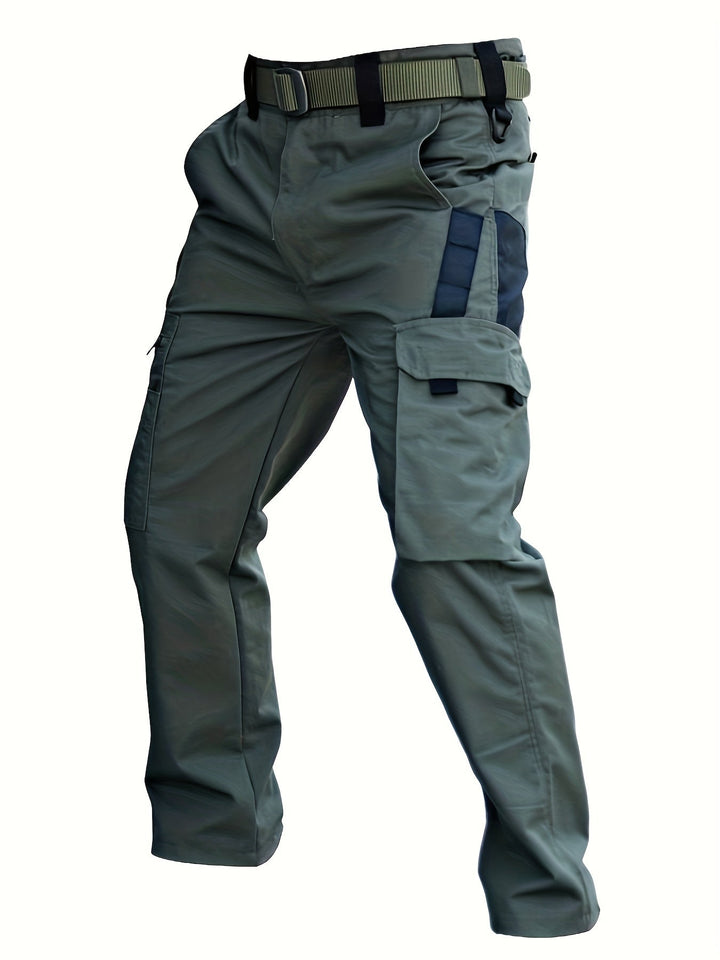 Trendy Plain Men's Cargo Trousers - Lars-Grey-S-State of Style