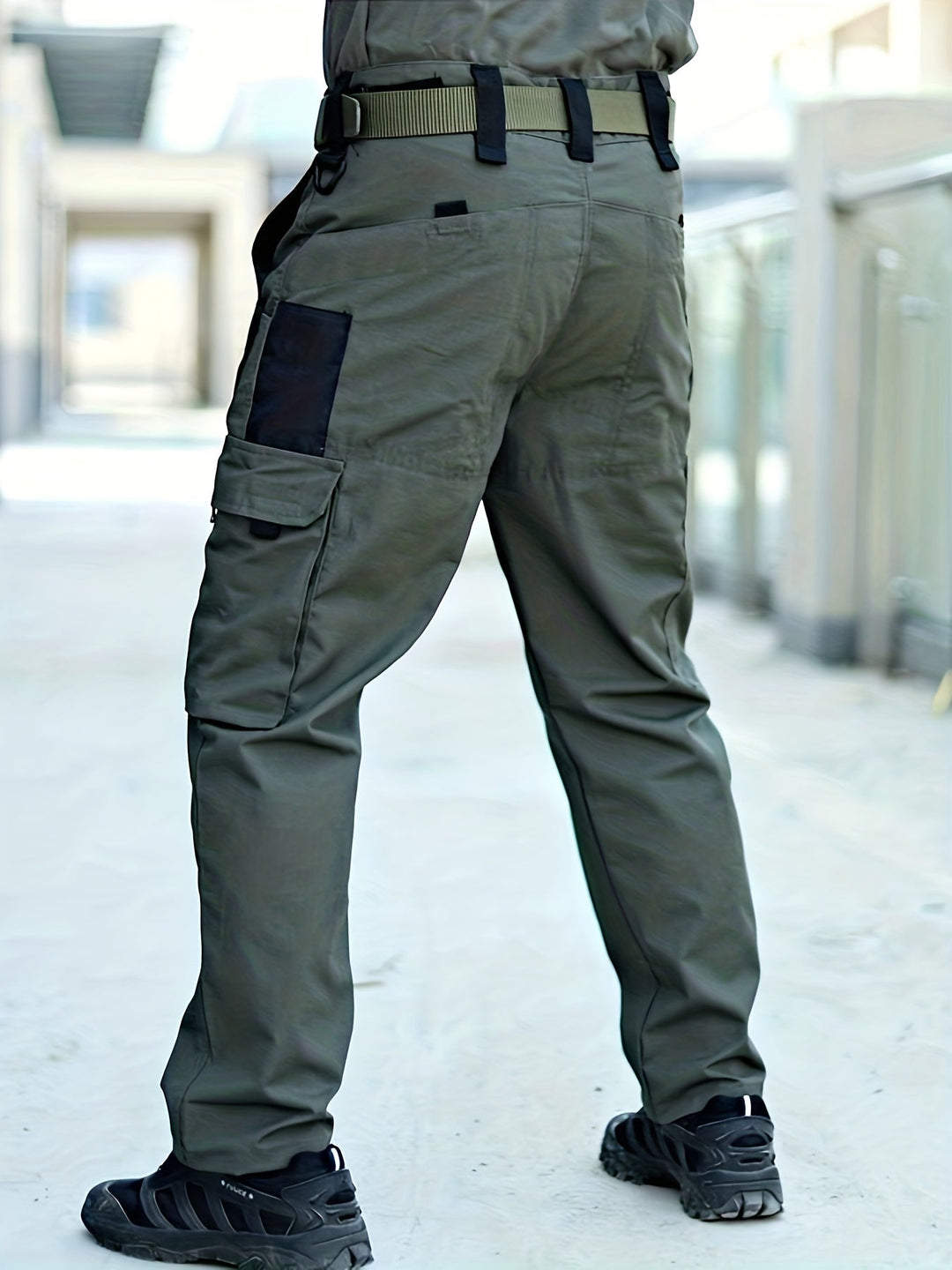 Trendy Plain Men's Cargo Trousers - Lars-Grey-S-State of Style