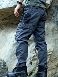 Trendy Plain Men's Cargo Trousers - Lars-Grey-S-State of Style