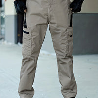 Trendy Plain Men's Cargo Trousers - Lars-Khaki-S-State of Style