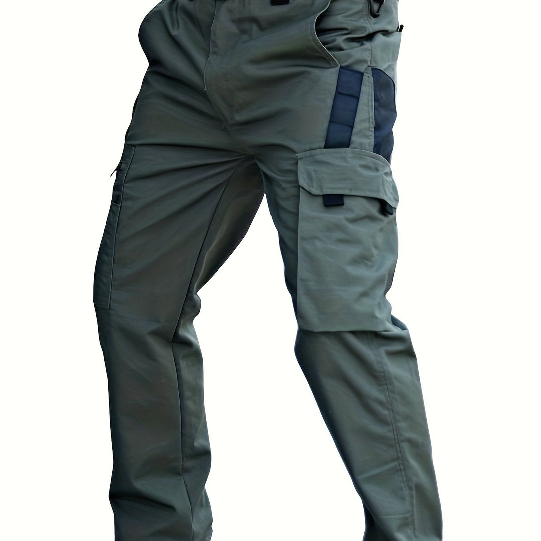 Trendy Plain Men's Cargo Trousers - Lars-Olive green-S-State of Style