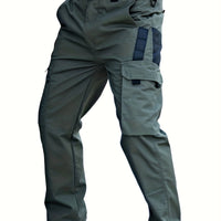 Trendy Plain Men's Cargo Trousers - Lars-Olive green-S-State of Style