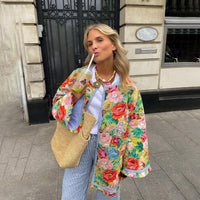 Trendy Print Women's Blazer - Eva-Floral-XS-State of Style